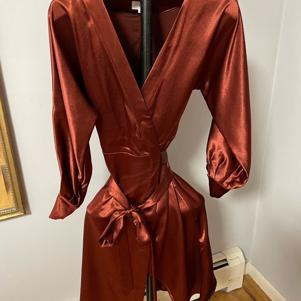 Lpa Bronze Wrap Dress Gem